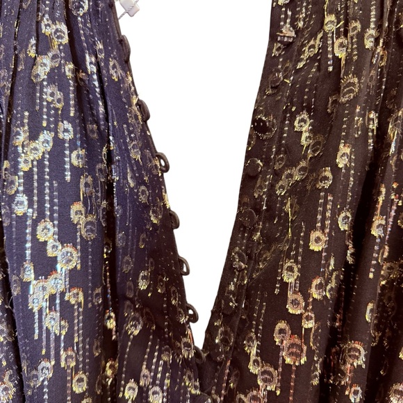 NWT Women’s ANTONIO MELANI Black/Gold Metallic Mini Dress Sz 12 - Picture 8 of 14